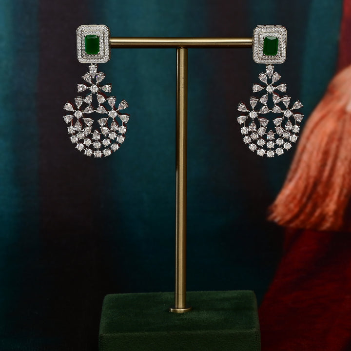 CZ Emerald Necklace Set