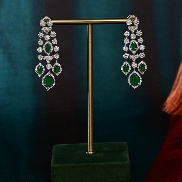 CZ Emerald Necklace Set