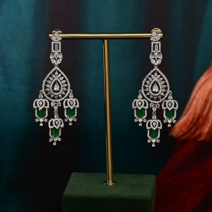 CZ Emerald Necklace Set