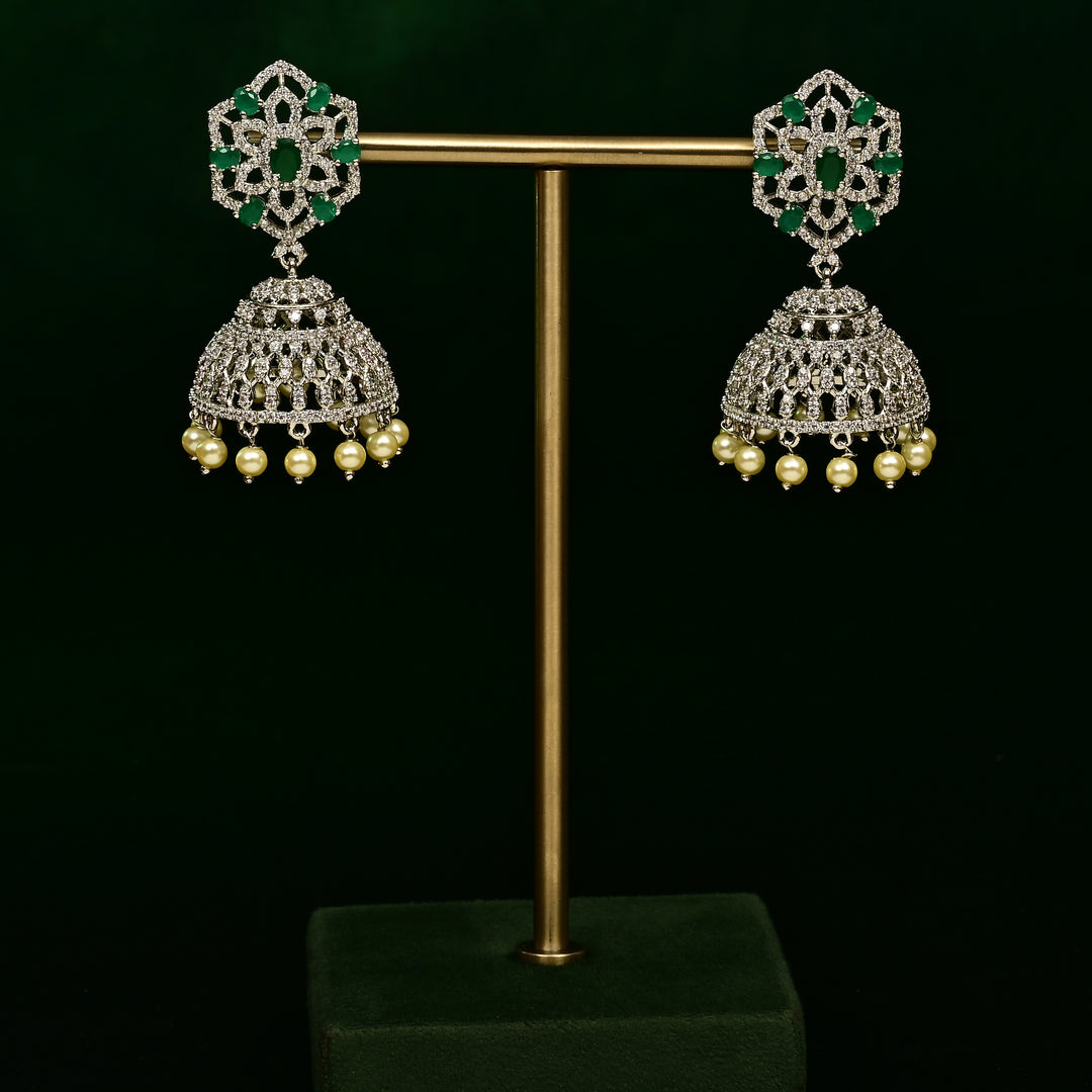 CZ Emerald Necklace Set