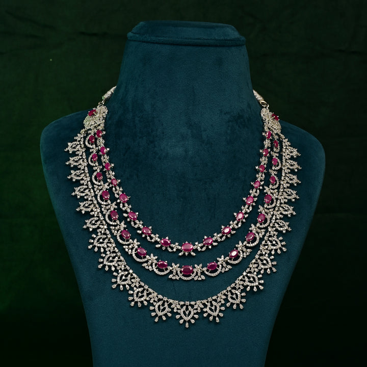CZ Ruby Necklace