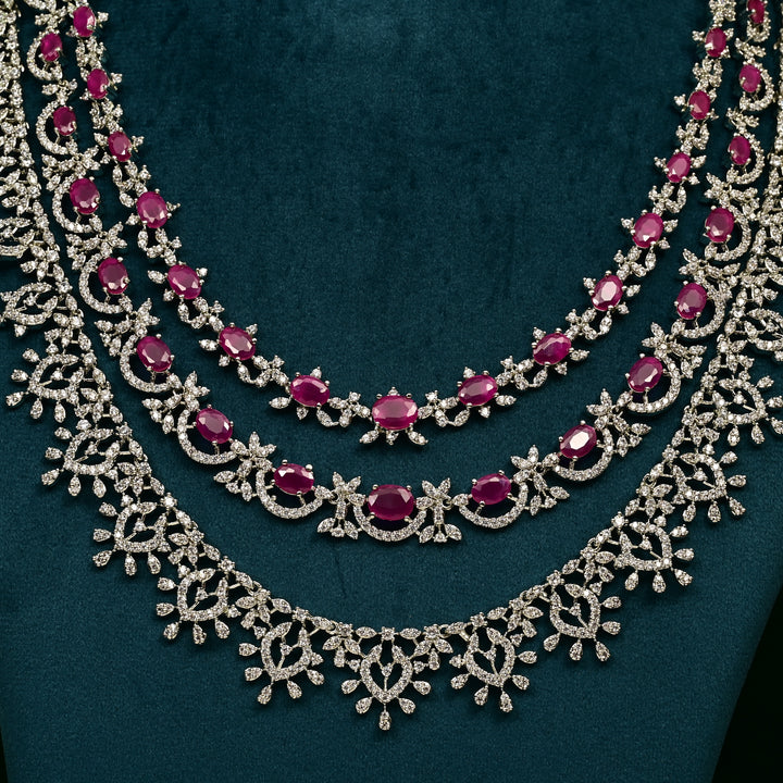 CZ Ruby Necklace