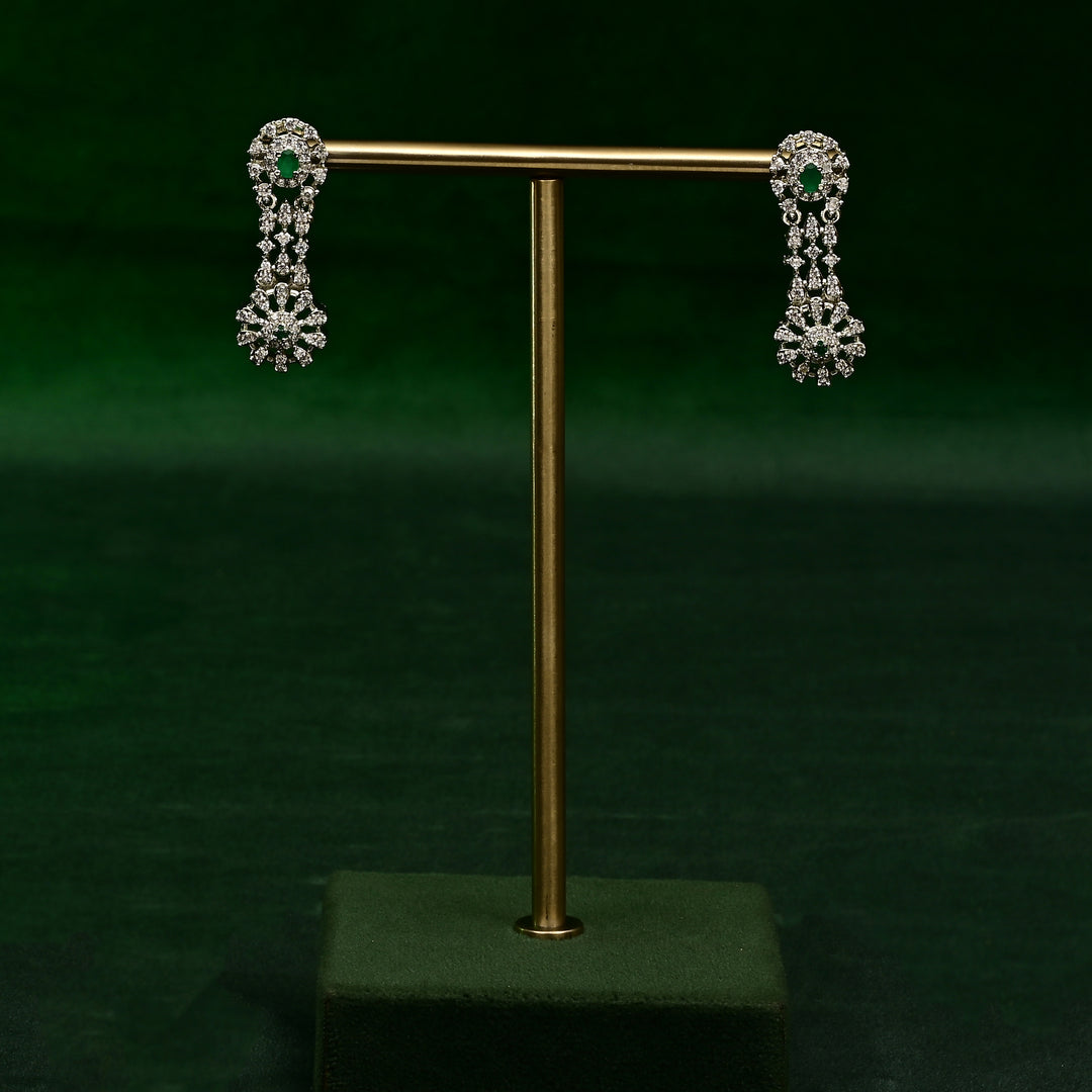 CZ Emerald Necklace Set