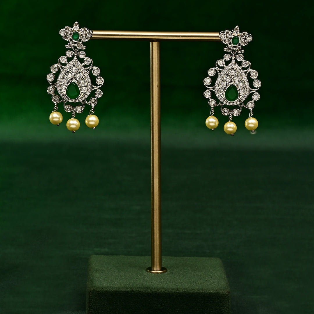 CZ Emerald Necklace Set