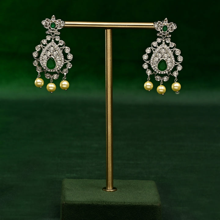 CZ Emerald Necklace Set
