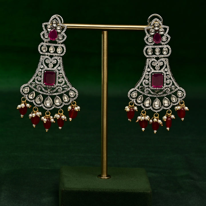 CZ Ruby Necklace Set