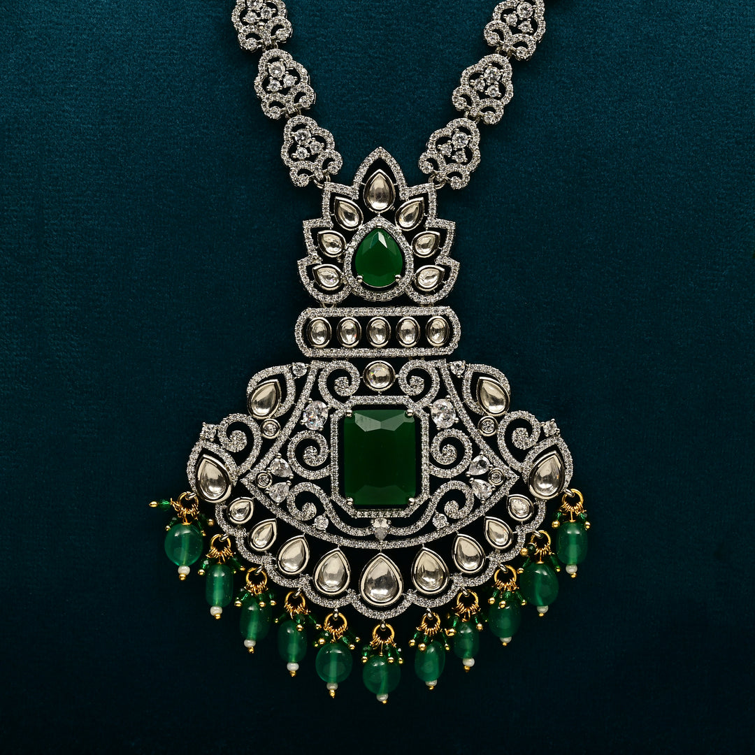 CZ Emerald Necklace Set