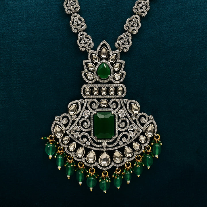 CZ Emerald Necklace Set