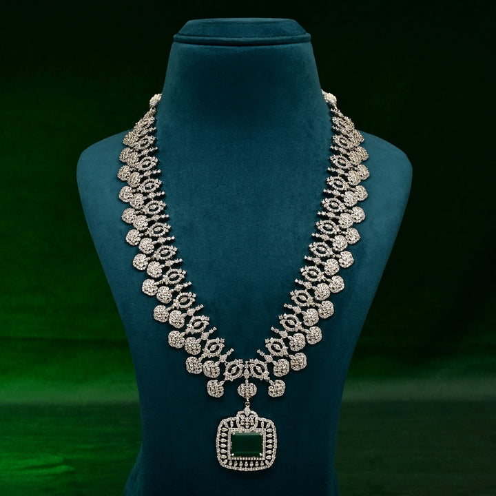 CZ Emerald Necklace Set