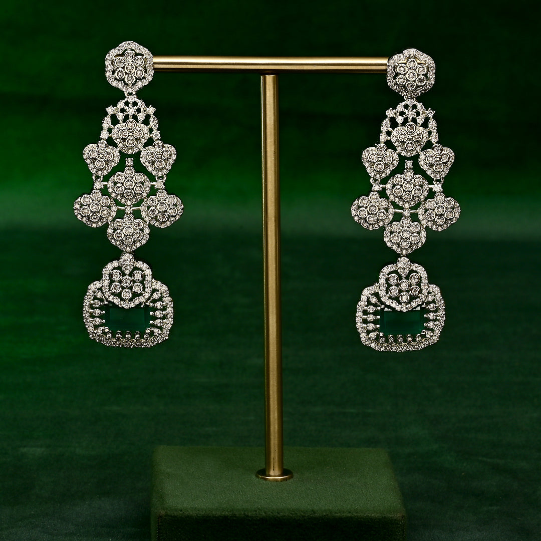 CZ Emerald Necklace Set