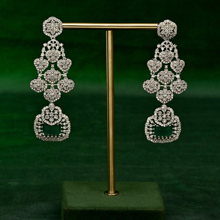 CZ Emerald Necklace Set
