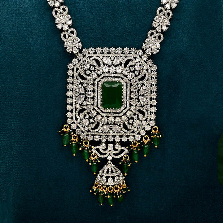 CZ Emerald Necklace Set