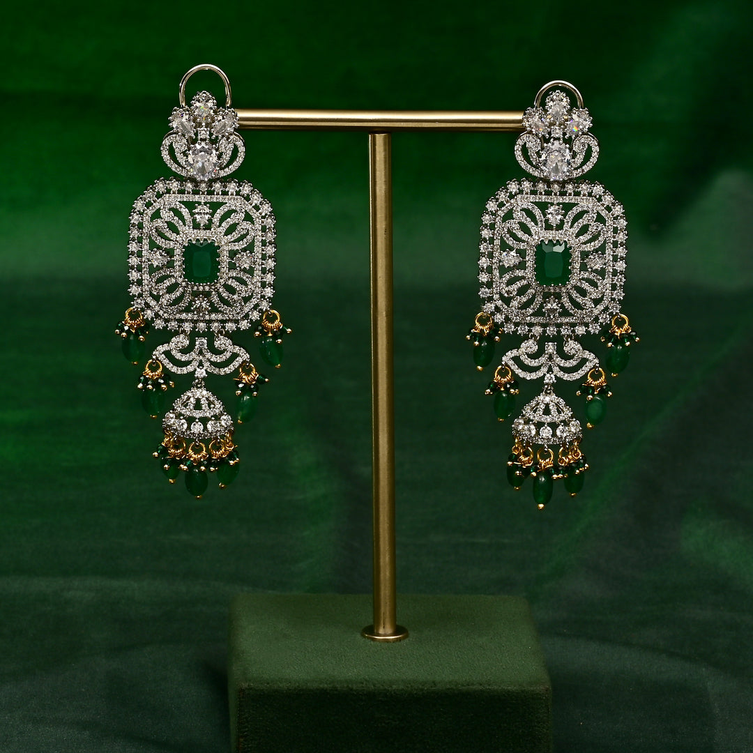 CZ Emerald Necklace Set