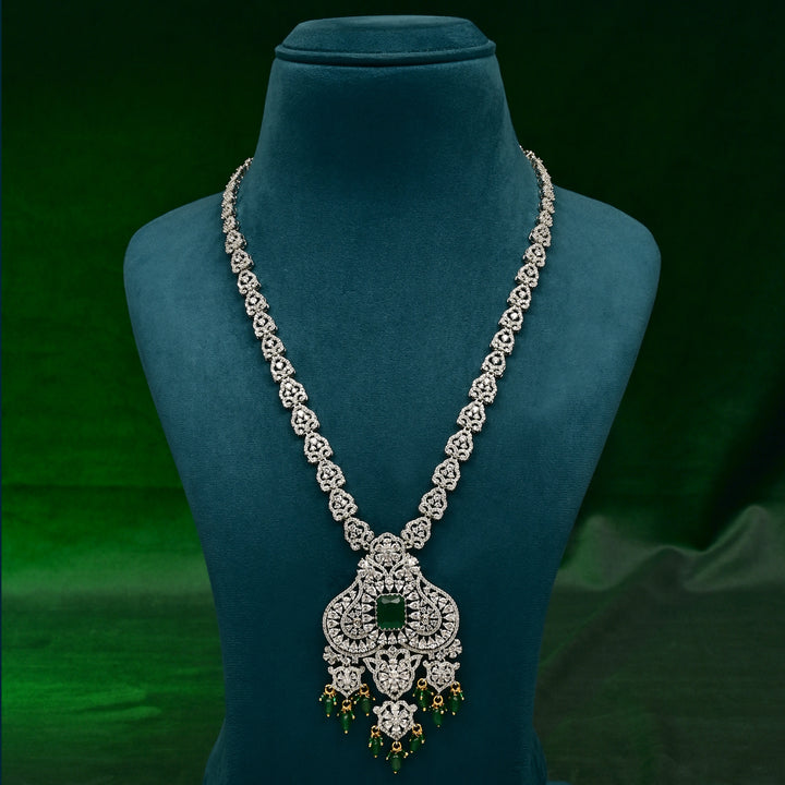CZ Emerald Necklace Set