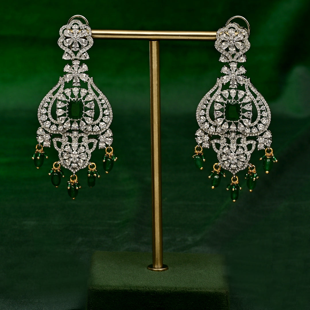 CZ Emerald Necklace Set