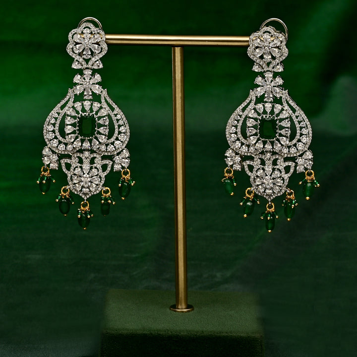 CZ Emerald Necklace Set