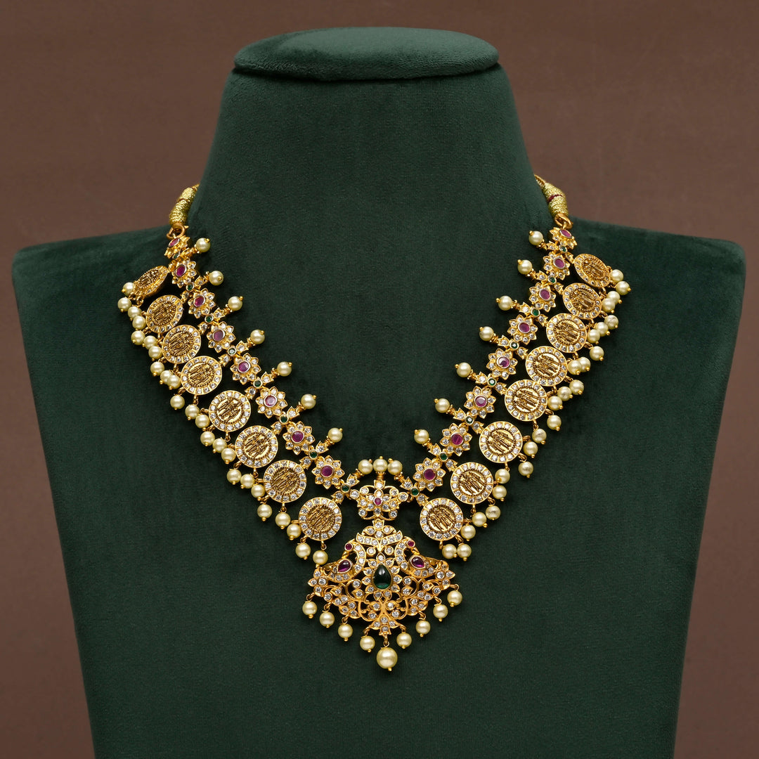 Temple CZ Necklace Set
