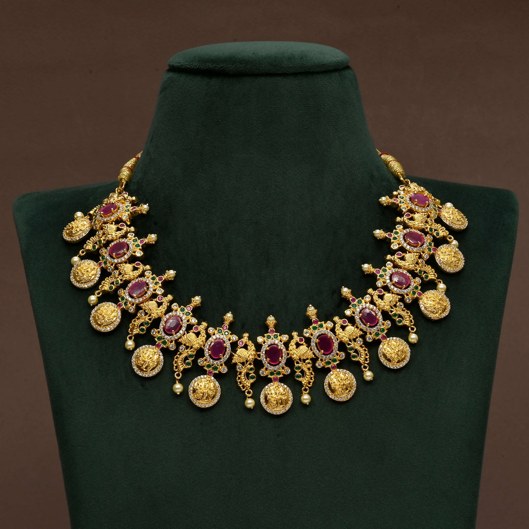 Temple CZ Necklace Set
