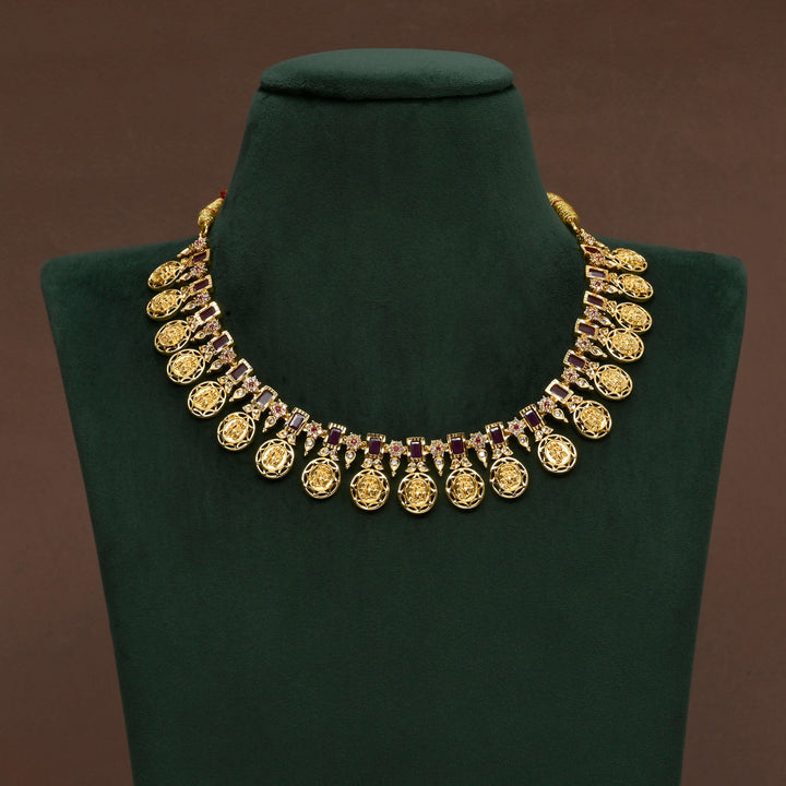 Temple CZ Necklace Set
