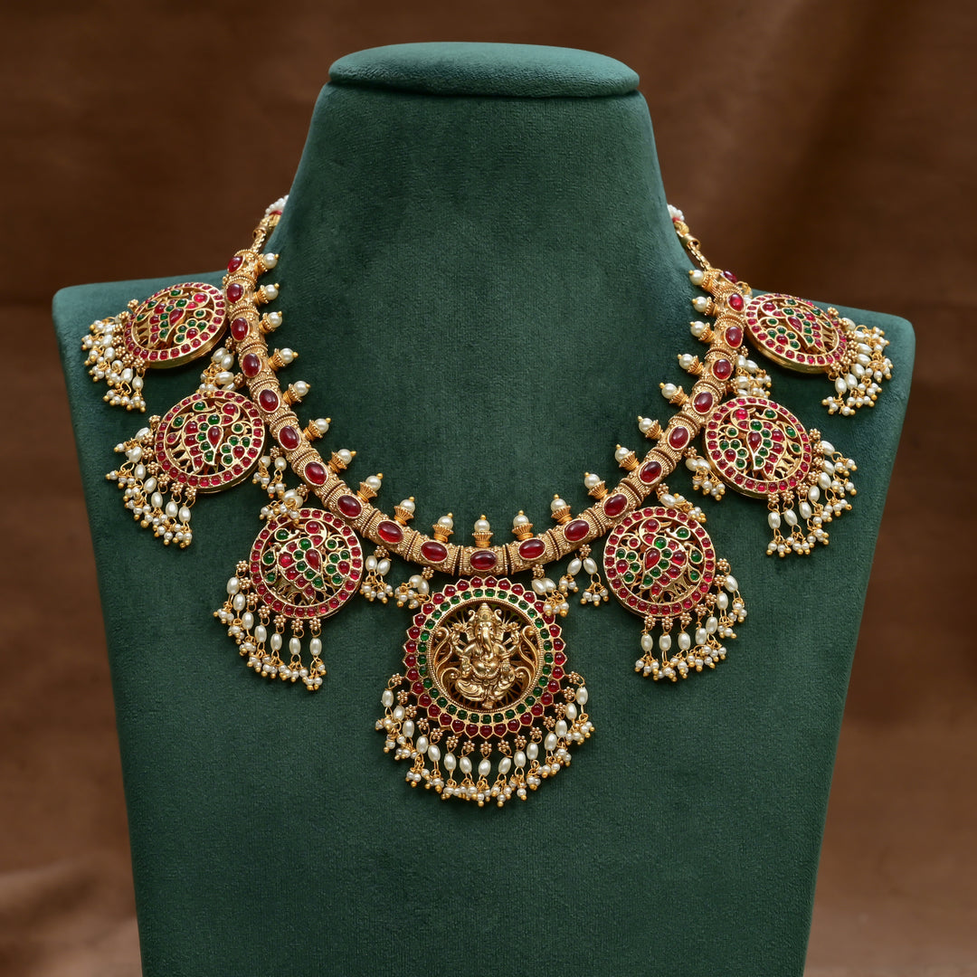 Temple Necklace Set