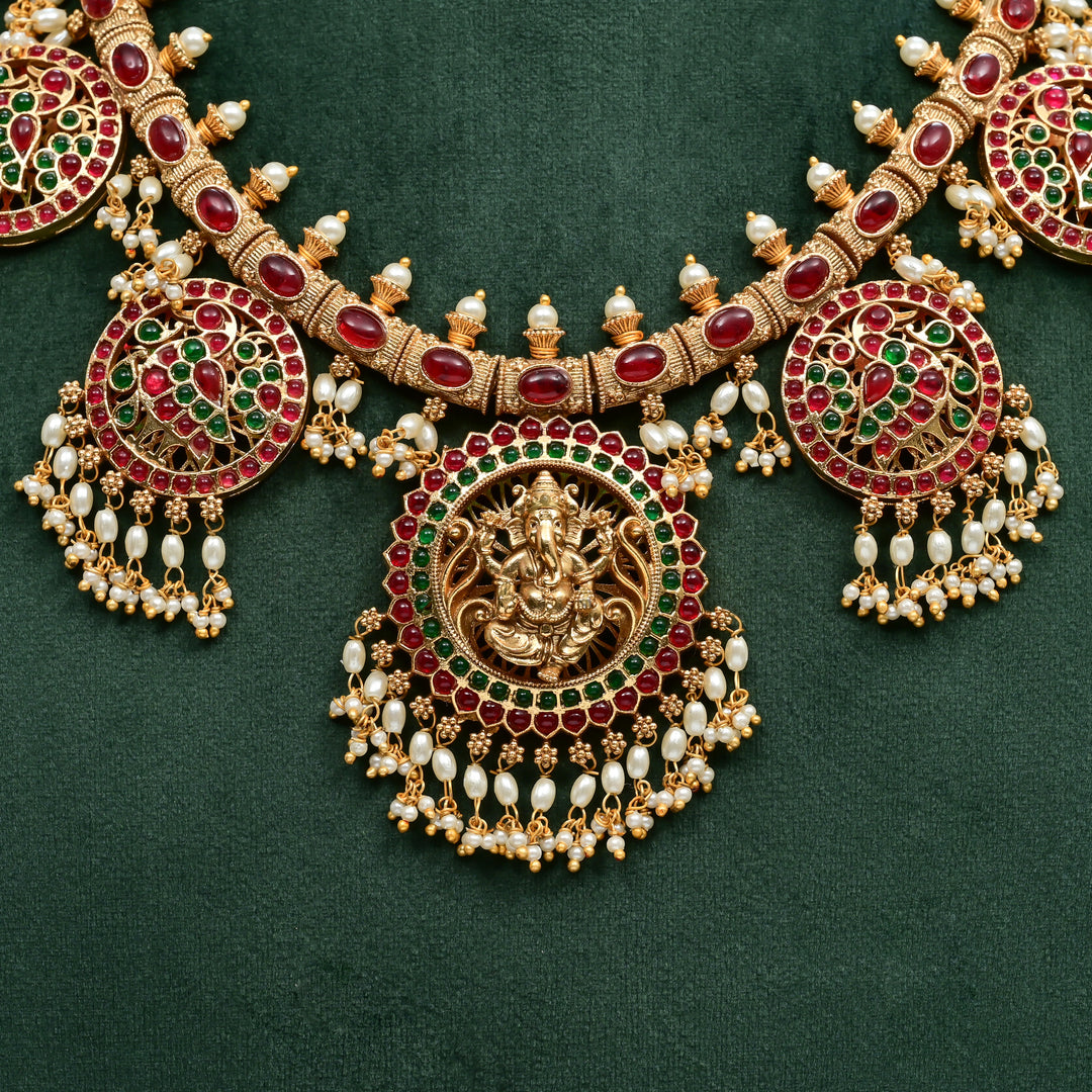 Temple Necklace Set