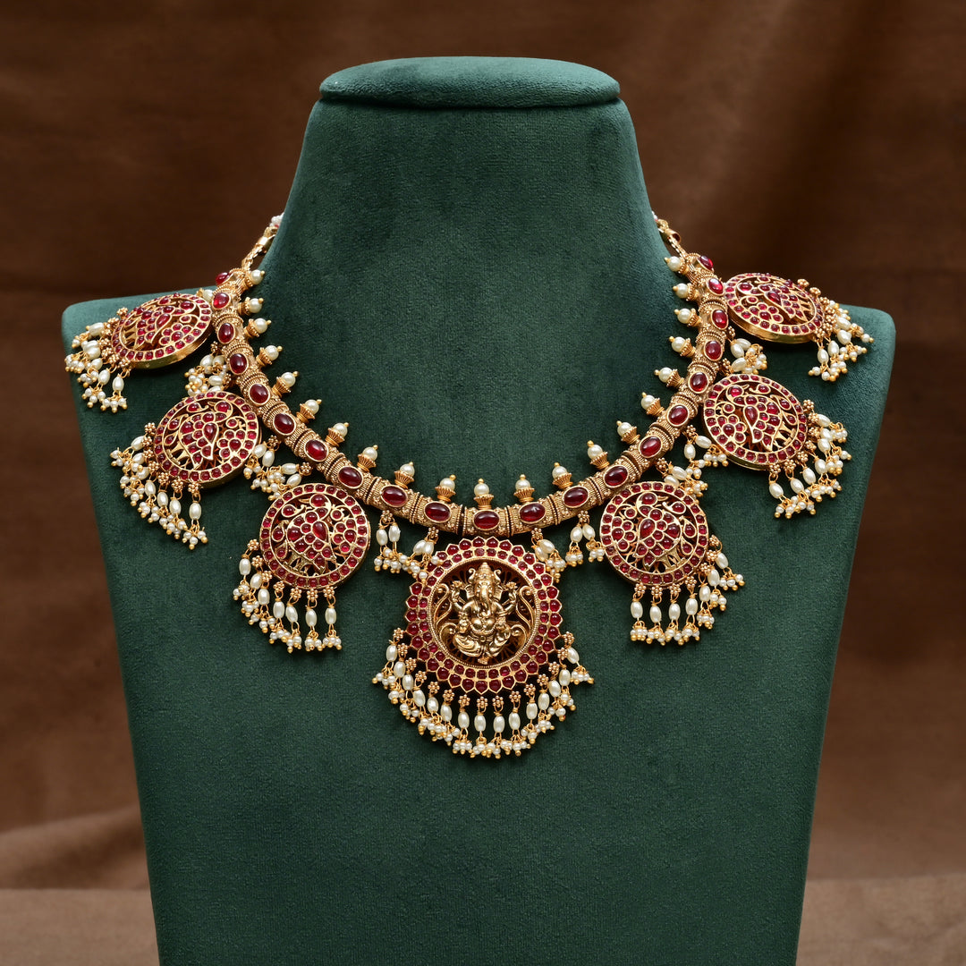 Temple Necklace Set