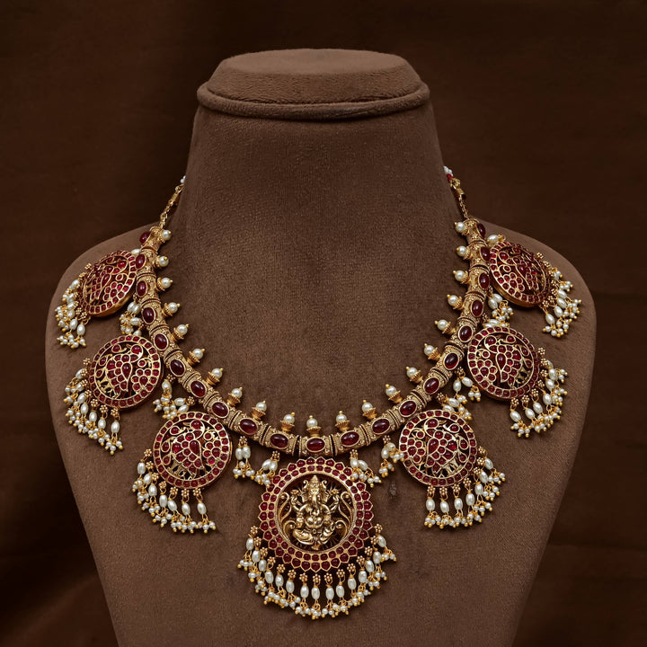 Temple Necklace Set