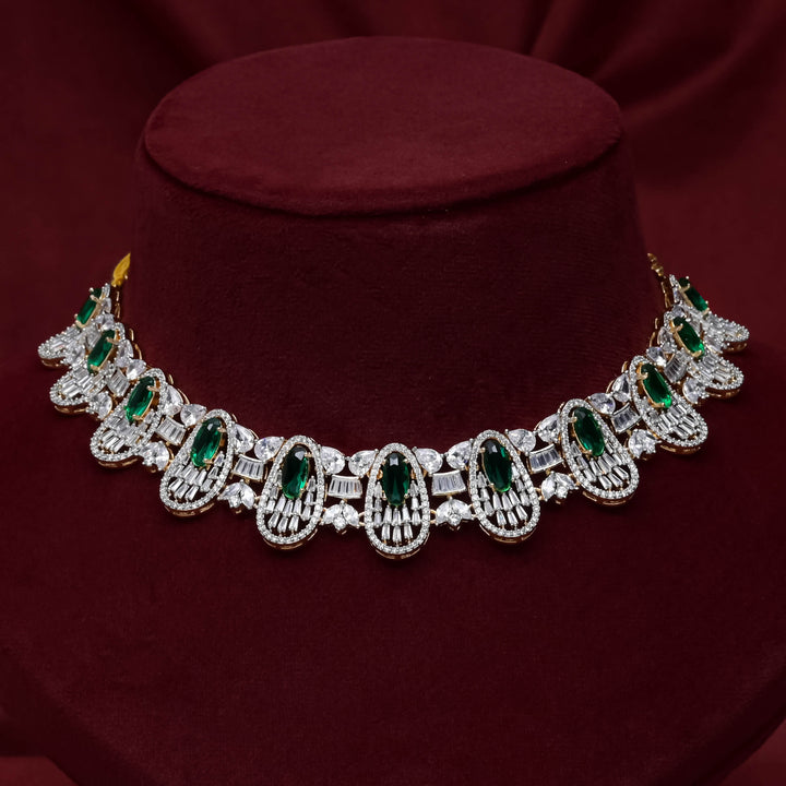 CZ Emerald Choker Set