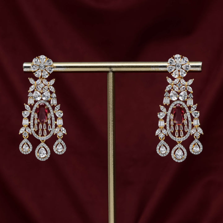 CZ Ruby Choker Set