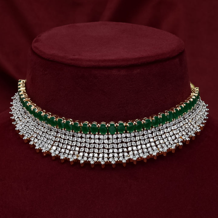 CZ Emerald Choker Set
