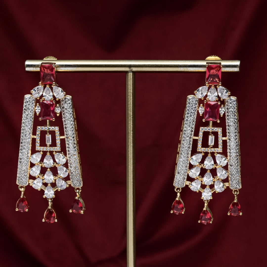 CZ Ruby Choker Set