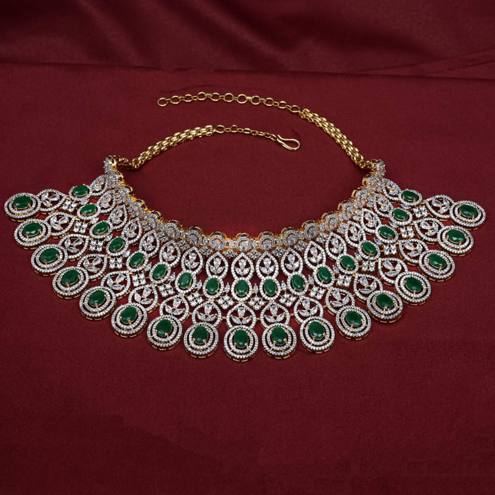 CZ Emerald Choker Set
