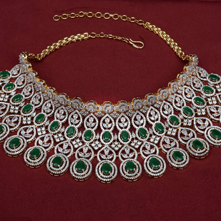 CZ Emerald Choker Set