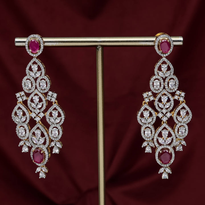 CZ Ruby Choker Set