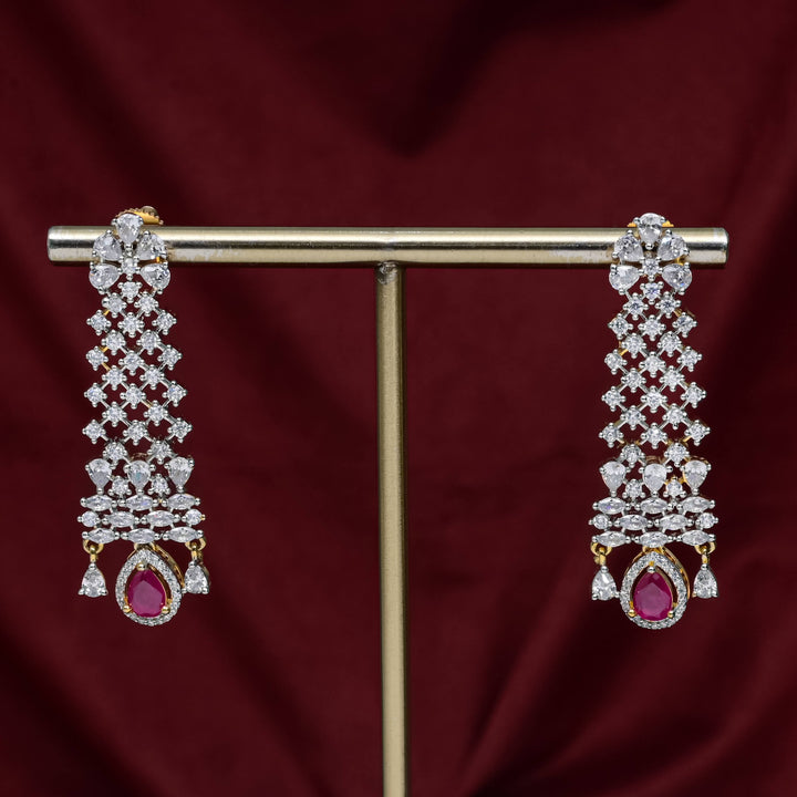 CZ Ruby Choker Set