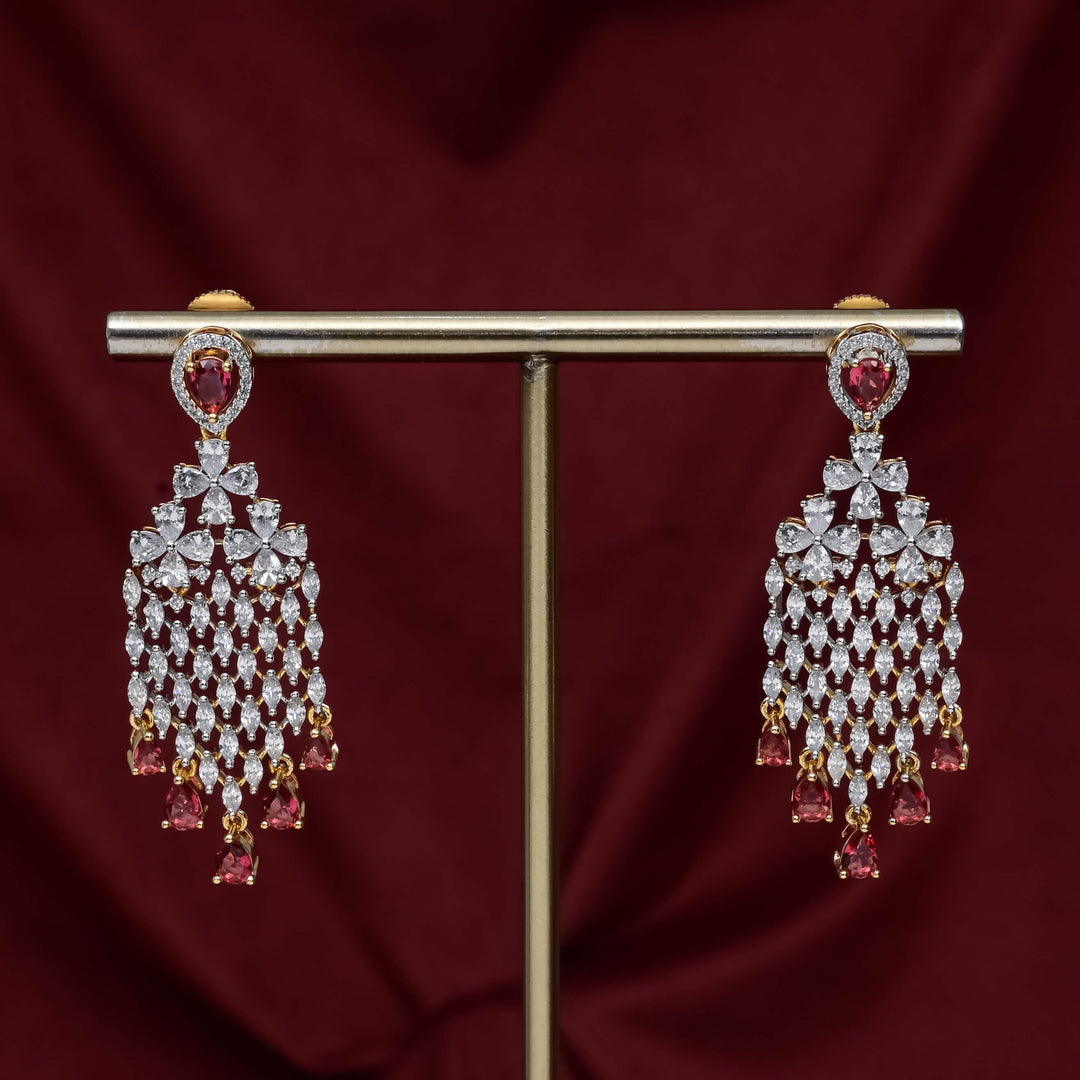 CZ Ruby Choker Set