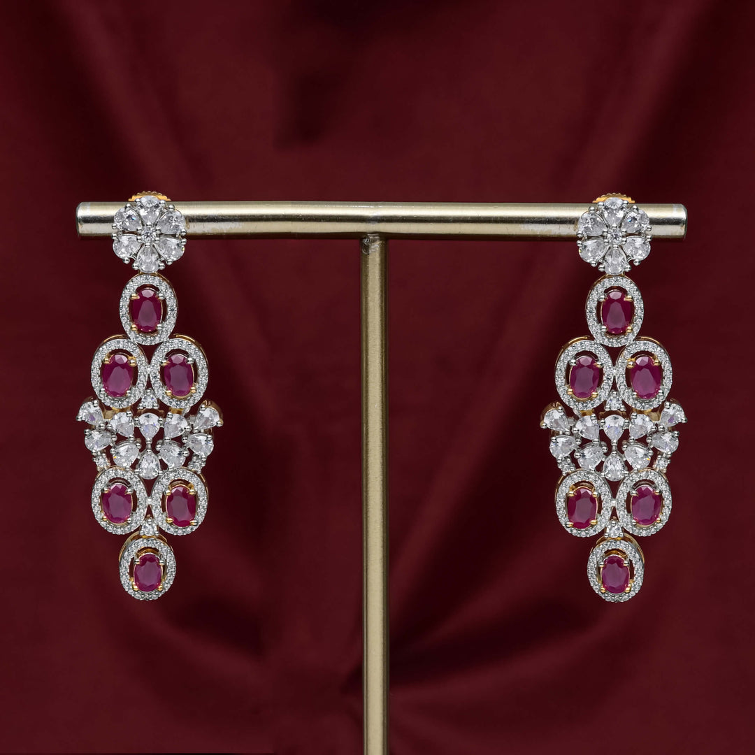 CZ Ruby Choker Set