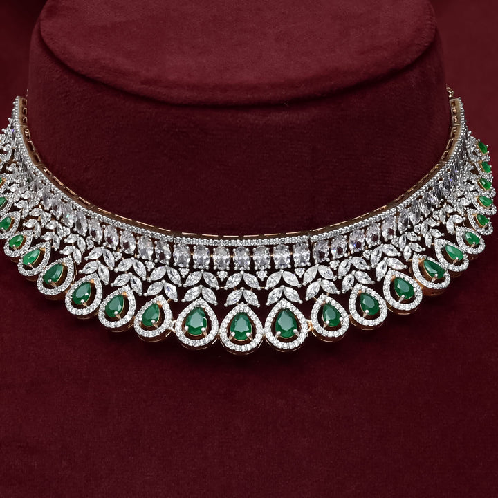 CZ Emerald Choker Set
