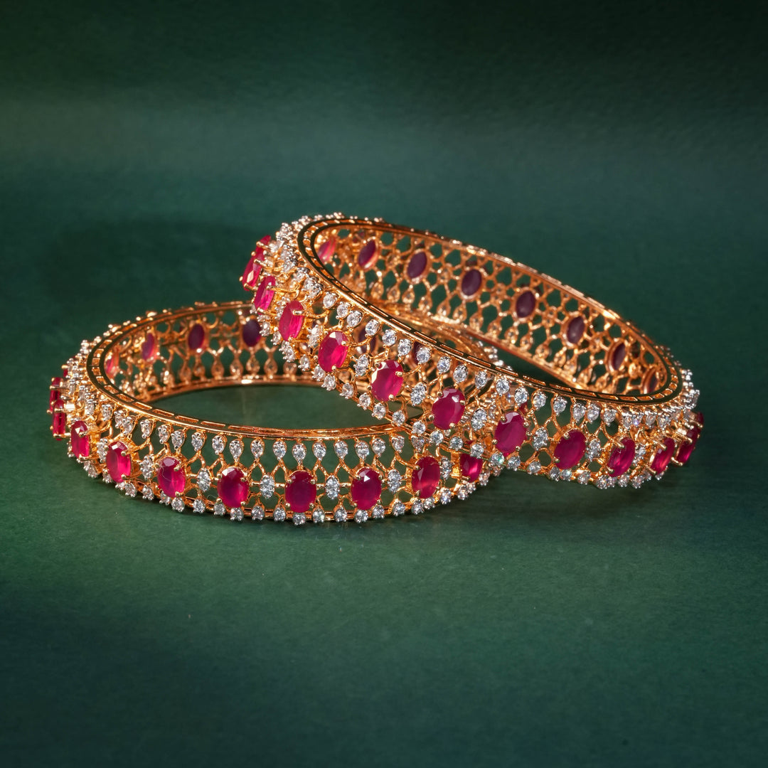 CZ Ruby Bangles