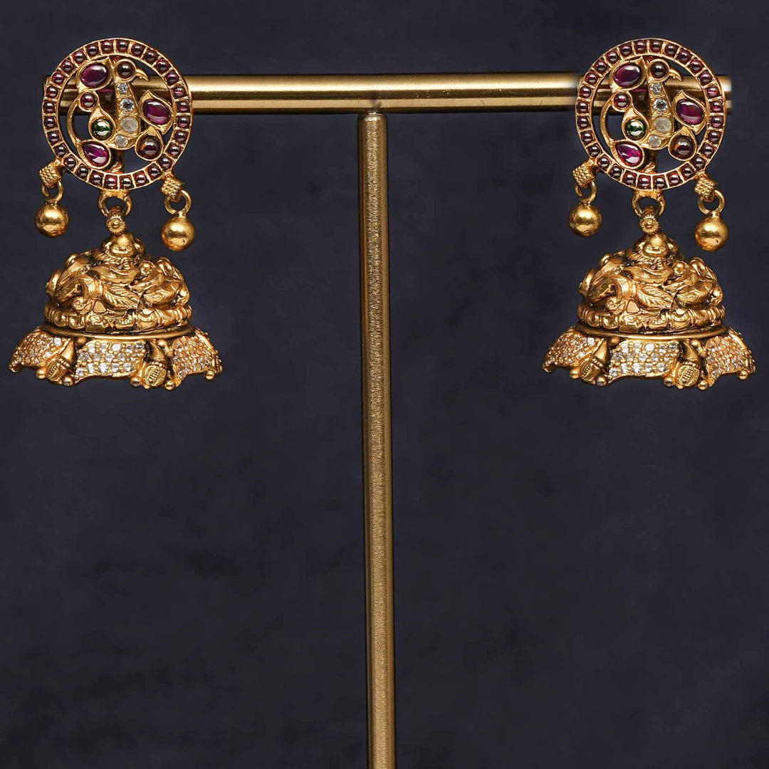 Temple Jhumka Earrings