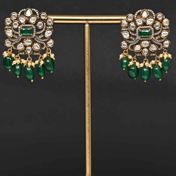 Premium 92.5 silver moissanite earrings with pearl drops, antique finish, and intricate handcrafted detailing by Sri Fine Jewellery, Hyderabad
(https://www.srifinejewellery.com)