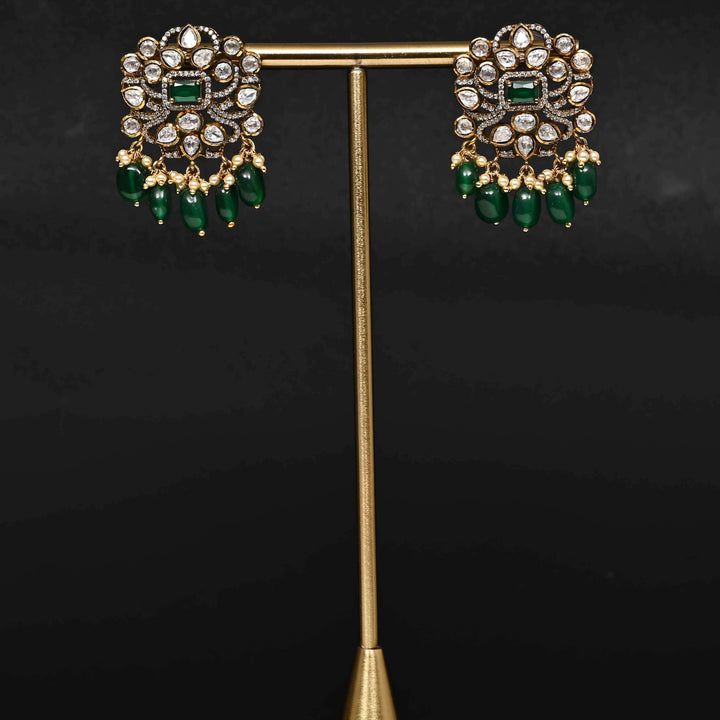 Premium 92.5 silver moissanite earrings with pearl drops, antique finish, and intricate handcrafted detailing by Sri Fine Jewellery, Hyderabad
(https://www.srifinejewellery.com)