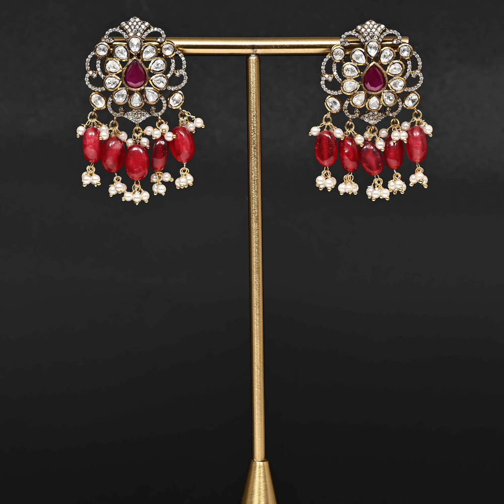Premium 92.5 silver moissanite earrings with pearl drops, antique finish, and intricate handcrafted detailing by Sri Fine Jewellery, Hyderabad
(https://www.srifinejewellery.com)