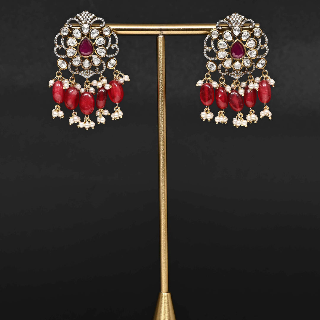 Premium 92.5 silver moissanite earrings with pearl drops, antique finish, and intricate handcrafted detailing by Sri Fine Jewellery, Hyderabad
(https://www.srifinejewellery.com)
