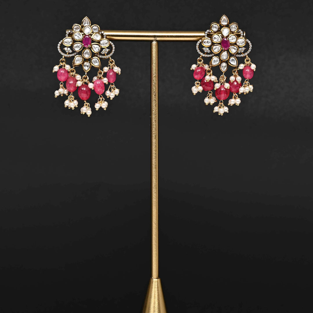Premium 92.5 silver moissanite earrings with pearl drops, antique finish, and intricate handcrafted detailing by Sri Fine Jewellery, Hyderabad
(https://www.srifinejewellery.com)