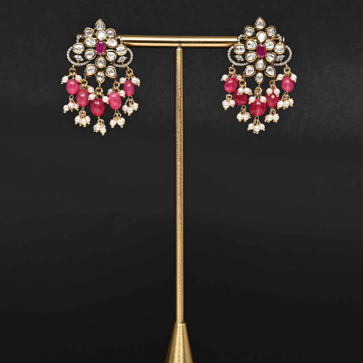 Premium 92.5 silver moissanite earrings with pearl drops, antique finish, and intricate handcrafted detailing by Sri Fine Jewellery, Hyderabad
(https://www.srifinejewellery.com)