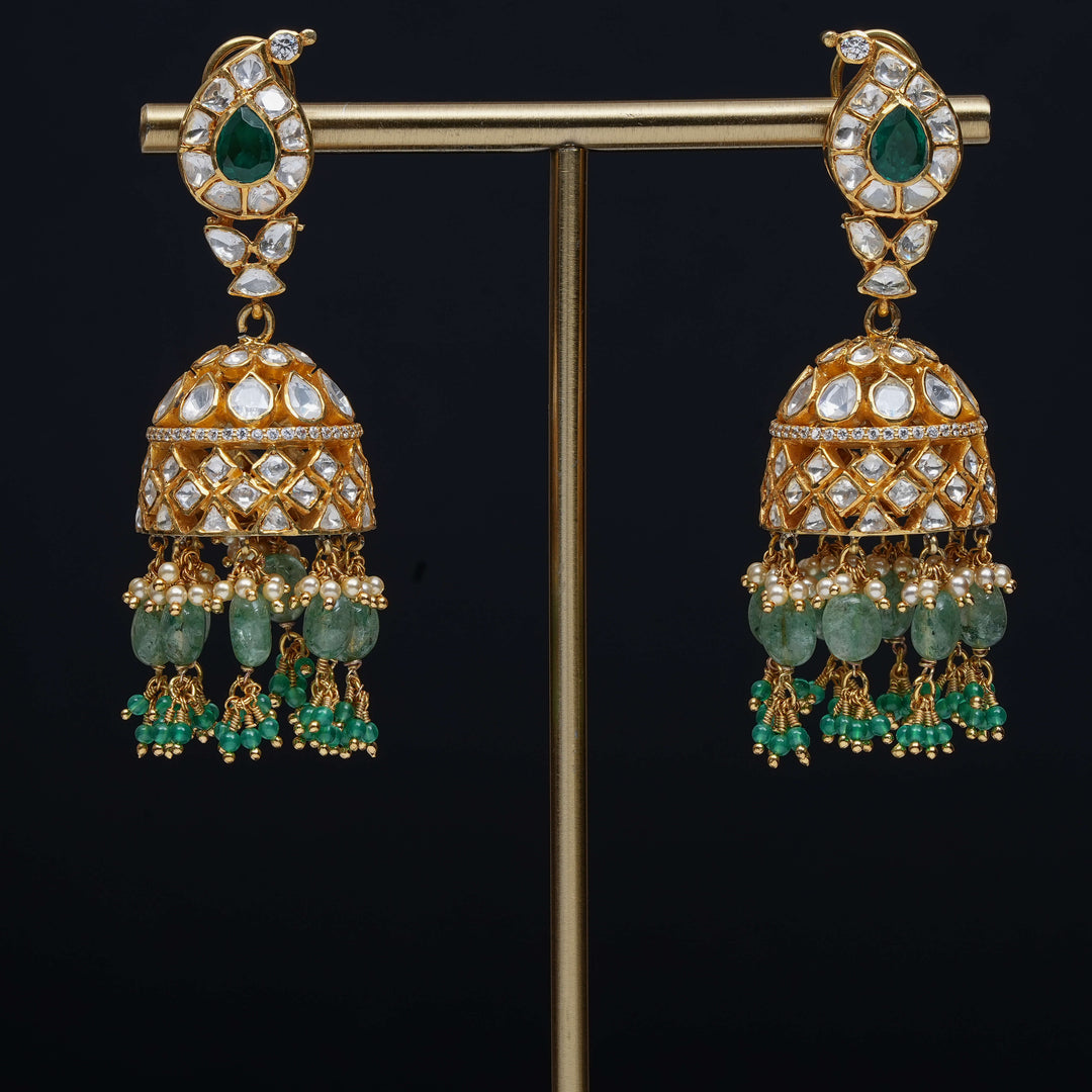 Premium 92.5 silver moissanite jhumka earrings with pearl drops, antique finish, and intricate handcrafted detailing by Sri Fine Jewellery, Hyderabad
(https://www.srifinejewellery.com)