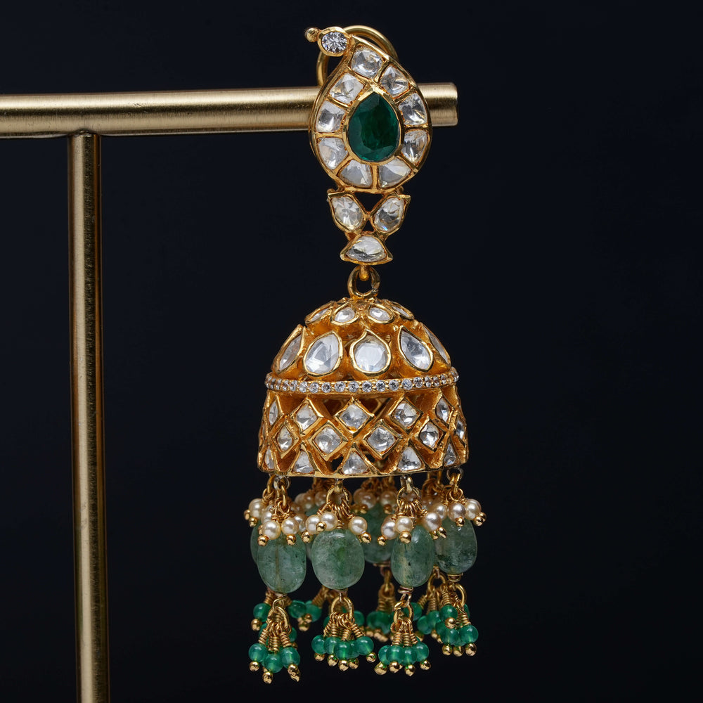 Premium 92.5 silver moissanite jhumka earrings with pearl drops, antique finish, and intricate handcrafted detailing by Sri Fine Jewellery, Hyderabad
(https://www.srifinejewellery.com)
