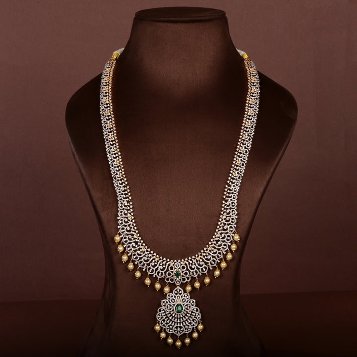 CZ Silver Emerald Necklace