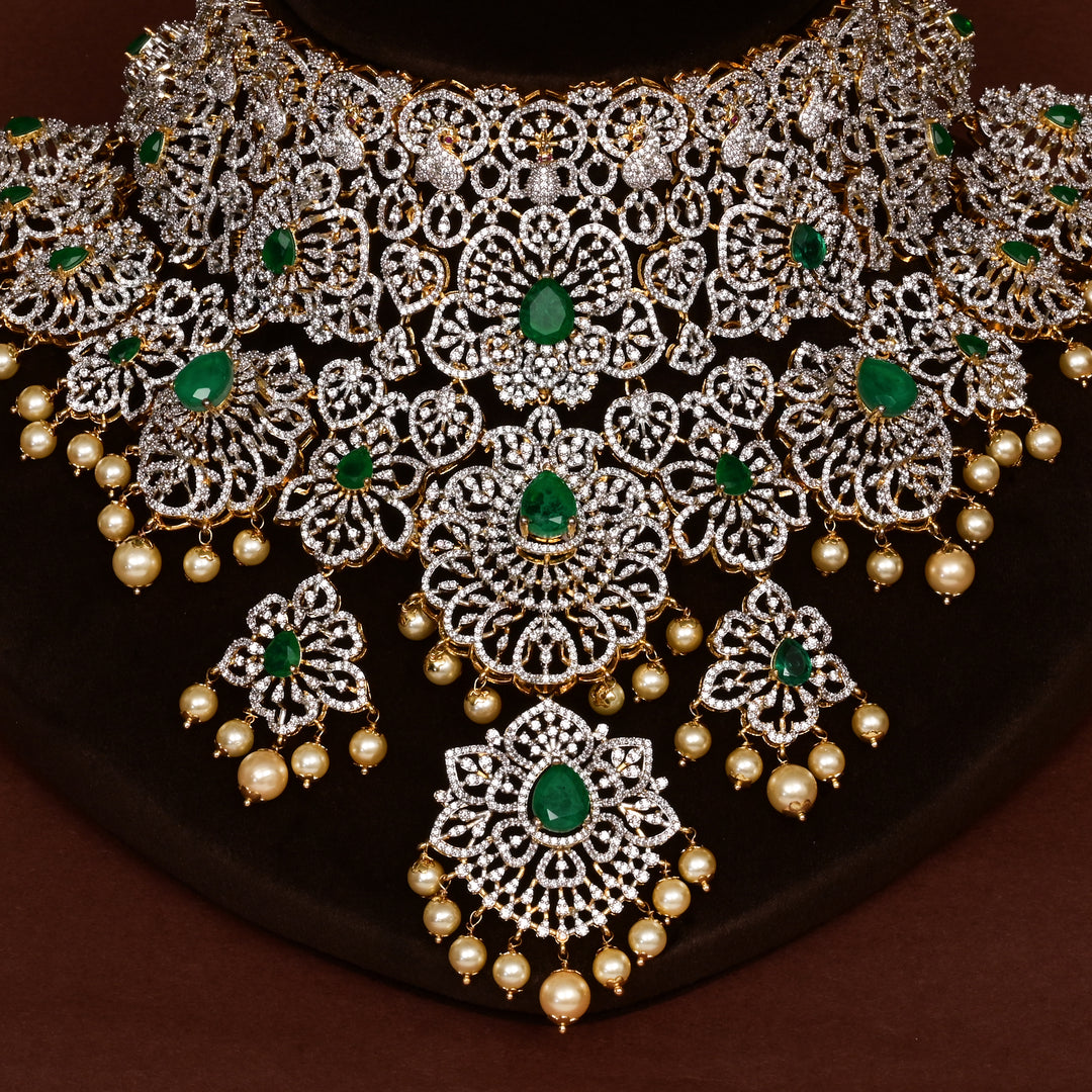 CZ Silver Emerald Choker